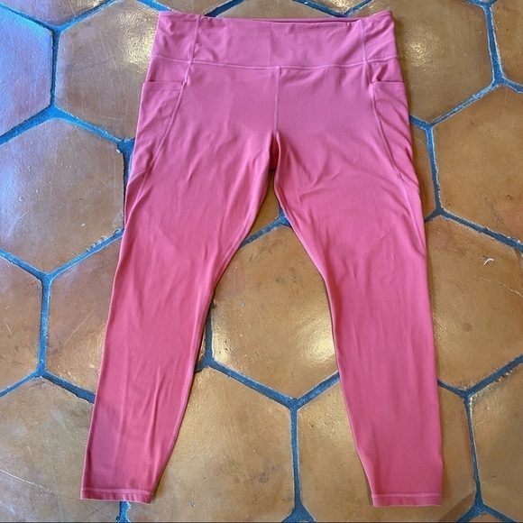 ATHLETA $98 Salutation Stash Pocket 7/8 Tight - Size 1X - Mauve YOGA Athletic - Picture 3 of 12